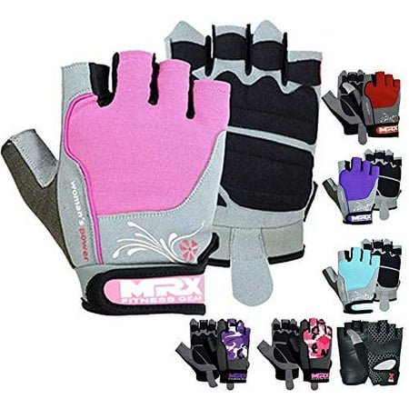 MRX Women's Weight Lifting Gloves with Grip and Padding for Exercises, Pink, S