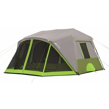 Ozark Trail 14' x 13.5' 9 Person 2 Room Instant Cabin Tent with Screen Room, 40.8 lbs