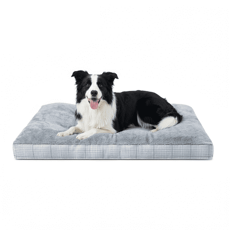 KSIIA 35in Washable Dog Bed for Large Dogs with Anti-Slip Bottom, Pet Pad for Crate for Large Sized Puppies