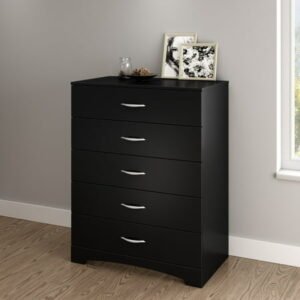 South Shore Step One Contemporary 5-Drawers Dresser Pure Black