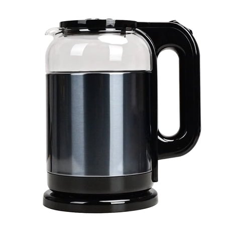 TINANA Glass Electric Kettles for Boiling Water: 2L/1500W Tea Kettle, Stainless Steel Hot Water Kettle with Fast Boiler, Auto Shut off, Boil-Dry Protection, BPA-Free Borosilicate Glass