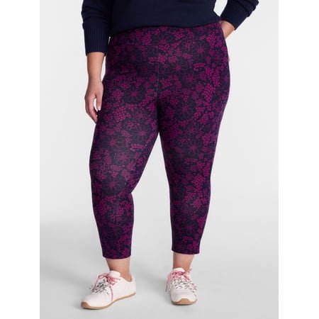 Terra & Sky Women's Plus Capri Legging, Sizes 0X-5X