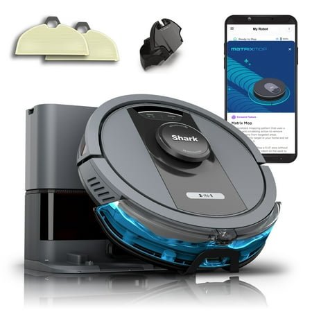 Shark Matrix 2-in-1 Robot Vacuum & Mop, Self-Emptying 30-Day Base, Sonic Mopping, Matrix Clean, RV2400WS