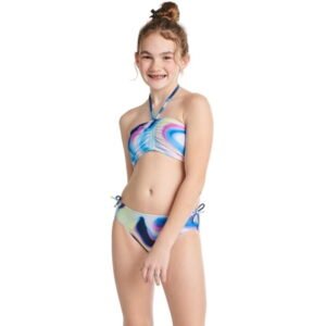 Justice Girls 2 Piece Rouched Front Halter Bikini Swimsuit, Sizes 5-18