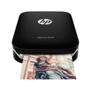 HP Sprocket Portable Photo Printer, Print Social Media Photos on 2x3 Sticky-Backed Paper - Black (X7N08A)