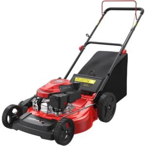 PowerSmart 21" 144cc Gas Push Lawn Mower , with 6-Position Height Adjustment
