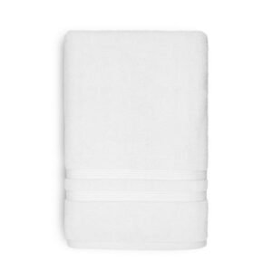 Mainstays Performance Cotton Bath Sheet, Oversized Super Soft Quick Dry Fade Resistant, Solid White