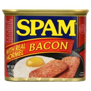 SPAM with Real HORMEL Bacon, 12 oz Aluminum Can, Canned Meats, 7 G Protein per Serving
