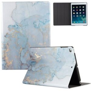 Allytech iPad 9.7 6th 5th Gen Case, iPad Air 2 1 Case, PU Leather Slim Fit Multi Anlge Kickstand Folio Flip Protective Auto Sleep Wake Case Cover for Apple Air 1 2/ iPad 9.7 2018/2017,Gold Marble