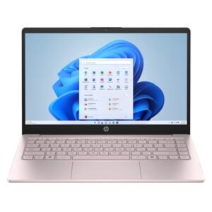 HP 14 inch HD Windows Laptop Intel Processor N150 4GB 128GB UFS Tranquil Pink