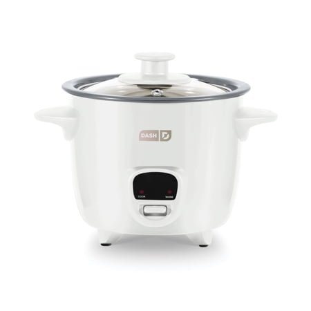 Dash Mini Rice Cooker Steamer, 2 Cup, Nonstick Removable Pot White