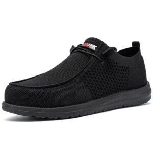 LARNMERN Widen Steel Toe Shoes Loafers Women Non-slip Safety Shoe Comfortable Breathable Walking Sneakers Shoes