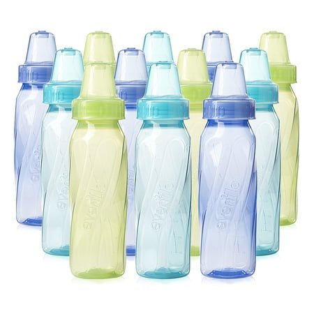 Evenflo Feeding Classic Tinted Plastic and Silicone Baby Bottles 8oz - 12 Pack