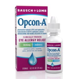Opcon-A Eye Allergy Relief Drops for Dry Itchy Red Eye Relief with Antihistamine, 0.5 fl oz