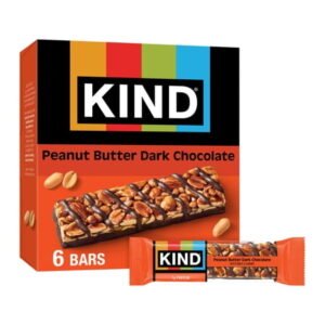 KIND Gluten Free Peanut Butter Dark Chocolate Snack Bars, 1.4 oz, 6 Count