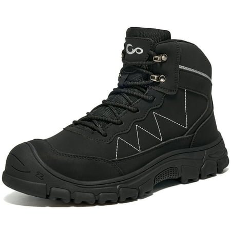 Ablanczoom Steel Toe Safety Boots for Mens: Slip Resistant Construction Men Work Safety Shoes Anti-puncture Security