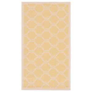 SAFAVIEH Outdoor CY6009-316 Courtyard Yellow / Beige Rug