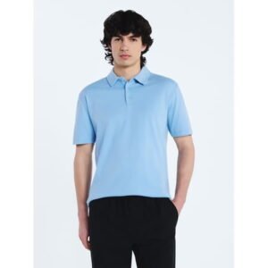 Free Assembly Mens Cotton Polo Shirt with Short Sleeves, Sizes XS-3XL