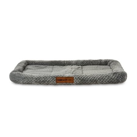 Vibrant Life Medium Soft Cozy Crate Mat, Gray, 30" x 20"
