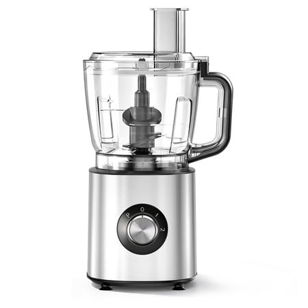 TINANA 6-in-1 Food Processor, 10 Cup 1000W Electric Vegetable Chopper, Multifunctional Slicer, Food Shredder, Dough Mixer, BPA-Free, Dishwasher Safe Kitchen Appliance for Family Cooking and Meal Prep