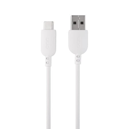 onn USB-C to USB-A Charging Cable, 6 ft, USB-IF Certified, for iPhone 15/16/17 and Galaxy Devices, White