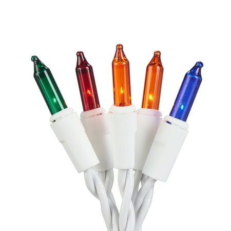 Holiday Time Multicolor Icicle Christmas Lights Set, 18', 300 Count, White Wire