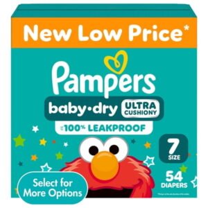 Pampers Baby Dry Baby Diapers Size 7, 54 Count (Select for More Options)