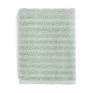 Mainstays Performance Cotton Bath Towel, Super Soft Quick Dry Fade Resistant, Textured Light Green