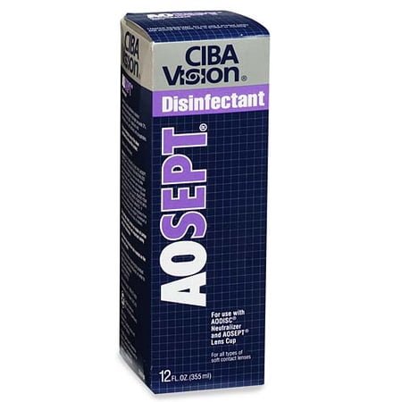 CIBA Vision Aosept Disinfecting Solution, 12 oz