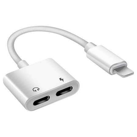 Kiplyki 2 In 1 Headphone Adapter For IPhone To 3.5mm AUX Audio + Charger Splitter For IPhone 13/12/11/XS/XR/X