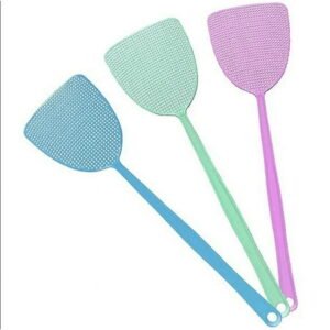 Dengmore 3-Pack Plastic Fly Swatters Heavy Duty, Multi Pack Matamoscas, Long Handle Fly Swat Shatter Bulk, Large Bug Swatter That Work for Indoor and Outdoor