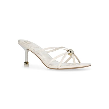 Madden NYC Women's Faux Leather Strappy Kitten Heel Sandals with Studded Accents