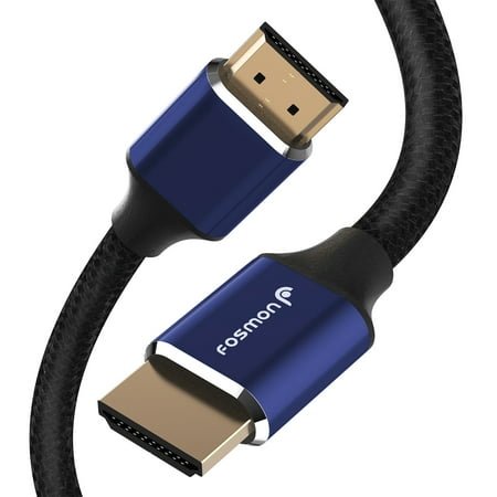 Fosmon HDMI 2.0 Cable 4K@60Hz 1ft, Premium Certified CL3 Rated, 18Gbps Super High Speed, HDR, HDCP 2.2, 3D, ARC, 4:4:4, Cotton Braided Compatible with UHD TV Monitor, PS4/PS5, Xbox One/X/S, Switch