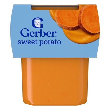 Gerber Stage 2 Baby Food, Sweet Potato Puree Tubs, Baby Puree, 2PK 8 oz