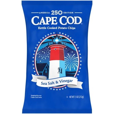Cape Cod Limited Edition Sea Salt & Vinegar Chips, 7.5 oz Bag