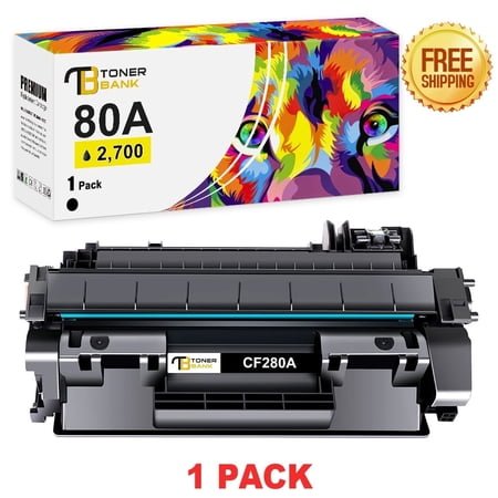 Compatible for HP 80A Laserjet Toner Cartridge Black 80X CF280A CF280X LaserJet Pro 400 M401a M401d M401n M401dn M401dne M401dw MFP M425dn M425dw Printer Ink (Black 1-Pack)