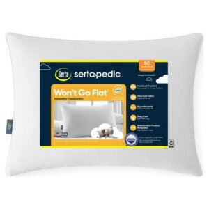 Sertapedic Won't Go Flat Pillow, Standard/Queen
