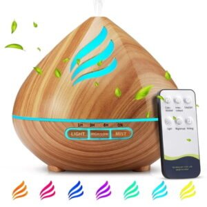 Noahstrong 500ml Essential Oil Diffuser, Flying Wings Shape Aromatherapy Diffusers Humidifier, Waterless Auto Shut-off for Large Room Bedroom Home Office