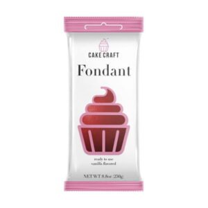Cake Craft Red Fondant – 8.8oz, Ready-to-Use Fondant for Cakes, Cupcakes & Cookies, Rich Color, Smooth Texture