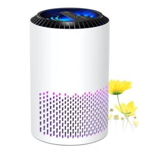 ALROCKET HEPA Air Purifier for Home & Bedroom, Covers Up to 350 Sq. Ft., Reduces Smoke, Dust, Pet Hair, Pollen & Odors, Quiet Sleep Mode, White