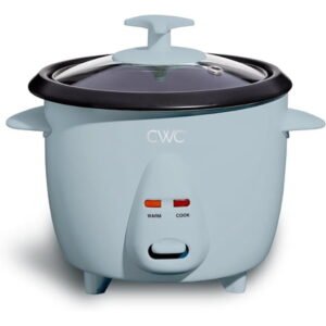 COOK WITH COLOR 6-Cup Rice Cooker 300-Watt Cooking Pot Kitchen Appliance, Blue