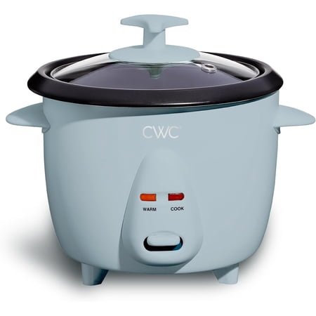 COOK WITH COLOR 6-Cup Rice Cooker 300-Watt Cooking Pot Kitchen Appliance, Blue