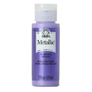 FolkArt Metallic Acrylic Craft Paint, Metallic Finish, Amethyst, 2 fl oz