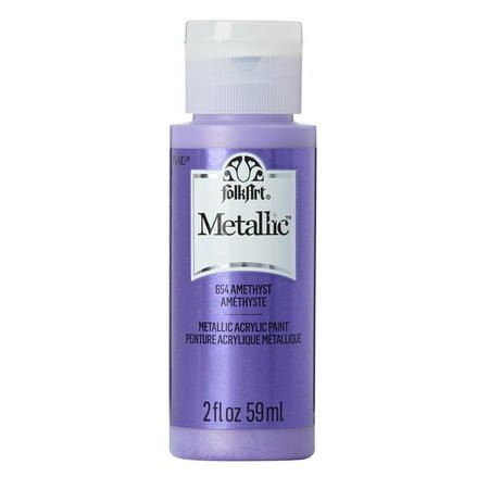 FolkArt Metallic Acrylic Craft Paint, Metallic Finish, Amethyst, 2 fl oz