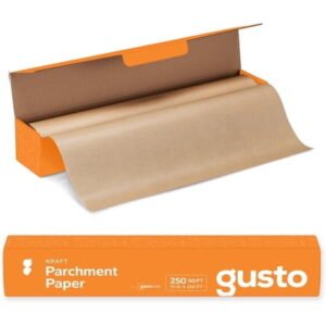 GUSTO Kraft Unbleached Parchment Paper Baking Sheet Paper Roll, 15" x 200’, 250 sq. ft.