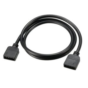 Uxcell 0.15ft 4 Pin Female to Female RGB Splitter Cable for 5050 3528 LED Plastic Black 1pcs