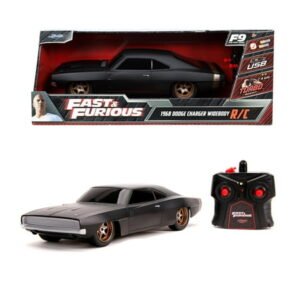 Jada Toys Fast & Furious 1:16 Dom's 1968 Dodge Charger Widebody RC Radio Control Cars(Black)