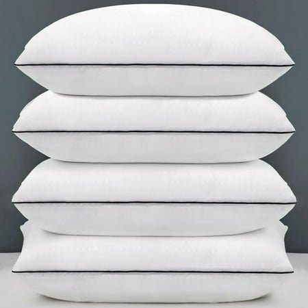 KAQINU Standard Size Bed Pillows for Adult,4 Pack Great Support Luxury Hotel Pillows for Side,Stomach and Back Sleepers.