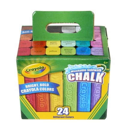 Crayola Washable Sidewalk Chalk, 24 Ct, Outdoor Toys, Summer Activities for Kids, Screen Free Play, Arts and Crafts, Creative Gifts for Kids, Ages 4+