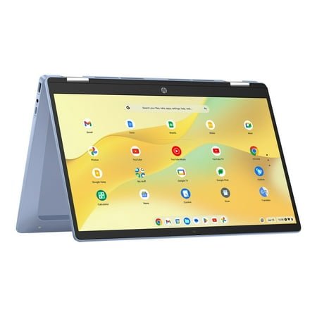 HP Chromebook x360 14 inch FHD IPS Touch 2-in-1 Laptop Intel Processor N100 4GB RAM 64GB eMMC - Sky Blue